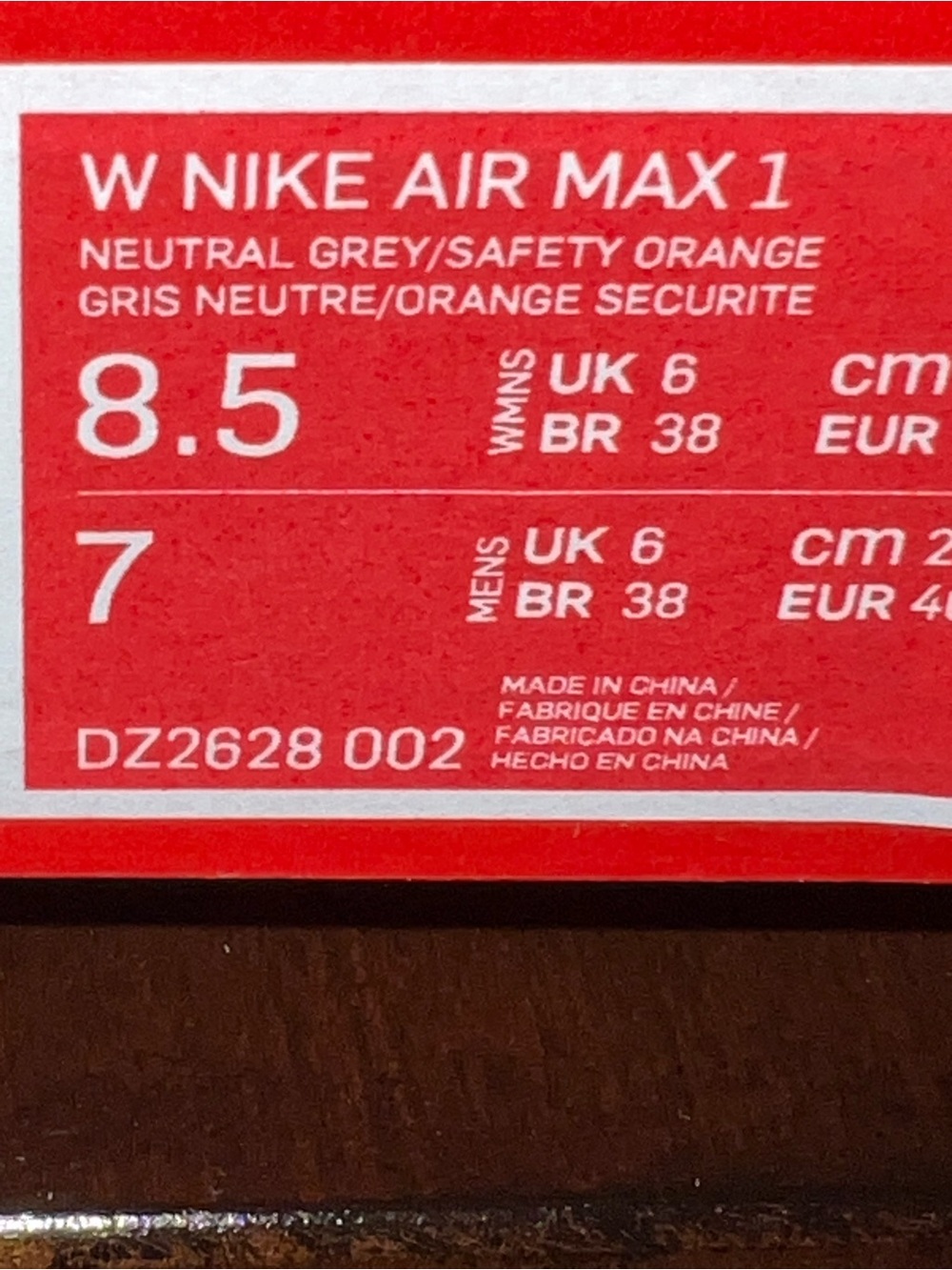 *BRAND NEW NEVER WORN* Nike Air Max 1 - Safety Orange Sneakers